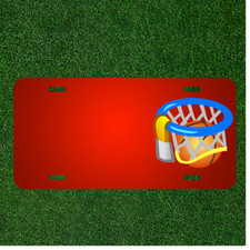 Custom Personalized License Plate With Add Names To Ball Basketball Circle