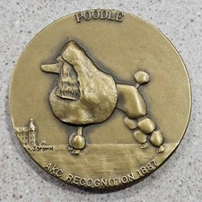 1971 Poodle AKC Recognition 1887 Westminster Kennel Foundation Bronze Medallion