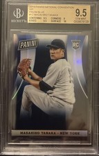 2014 Panini National Convention VIP Masahiro Tanaka Prizm Blue /25 BGS 9.5!!