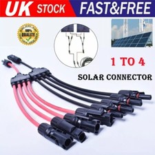 4 to 1 Pair Y Branch Solar Connectors Panel Parallel Splitter Coupler Cable