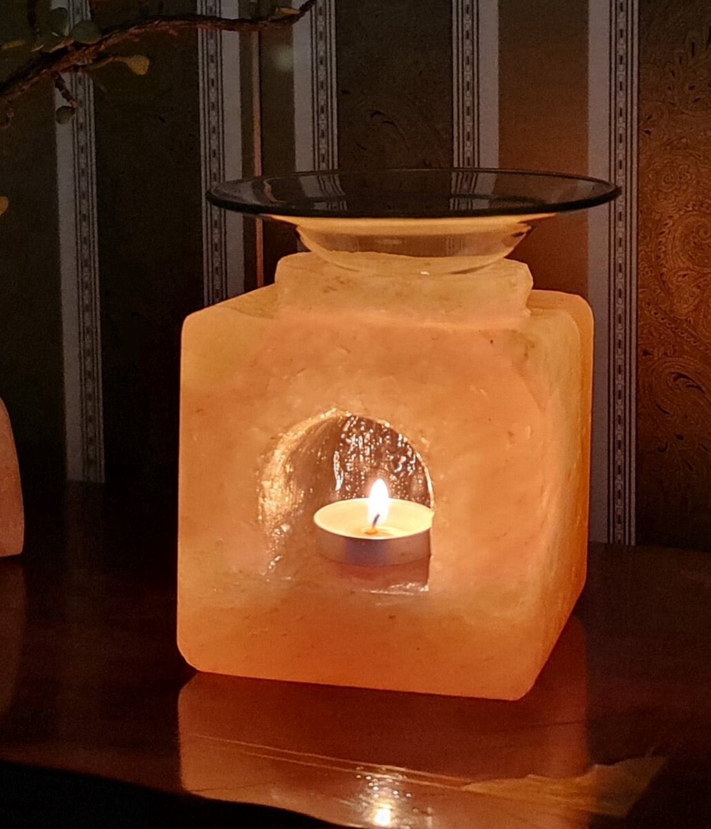 Salzkristall Lampe Aromalampe Duftlampe Salzkristalllampe Teelicht Glasschale