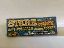 RARE VINTAGE NEW IN PACKAGE STARE WEAR 1990s ERA HOLOGRAM SUNGLASSES 1996