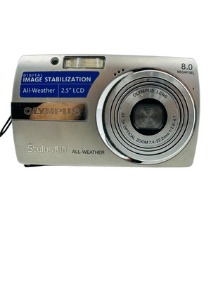 #ad #ad Olympus Stylus 810 8.0MP Digital Camera Silver PARTS REPAIR BATTERY DOOR MISSING $14.99