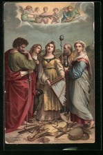 Künstler-AK Stengel & Co. Nr. 29868: Dresden, Heilige Cacilie 