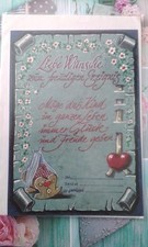Glückwunschkarte Geburt Urkunde 30x21cm • Mit Spruch in Schönschrift