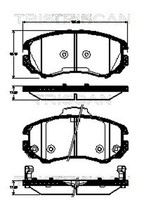 Triscan Bremsbelagsatz Scheibenbremse 8110 43027 FüR Hyundai Sonata Tucson JM 2