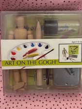 Art on the Gogh Kit - Toysmith 2004 Mini/Travel Wood Manikin Paint/Draw NEW