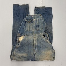 Vintage 50s Stonewall Distressed Cone Denim Overalls 33x33 1950s True Vintage