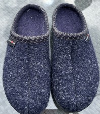 Haflinger Slippers Alaska Jeans Boiled Wool Sz 40 99