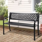 <!--F#f_0-->Gardeon Outdoor Garden Bench Seat Steel Outdoor Furniture 2 Seater Park Black<!--F/-->