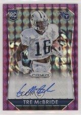 2015 Panini Prizm Rookie Signatures Violet Mosaic 30/50 Tre McBride Auto fl4