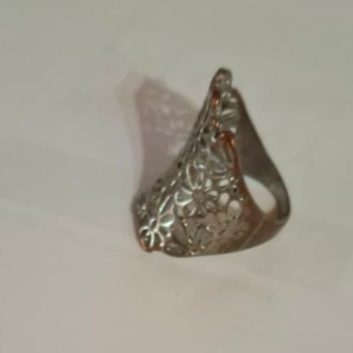 Wide Artisan Statement Ring Openwork Design Estat… - image 4