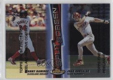 1999 Topps Finest Split Screen Refractor Left Manny Ramirez Juan Gonzalez 0h5x
