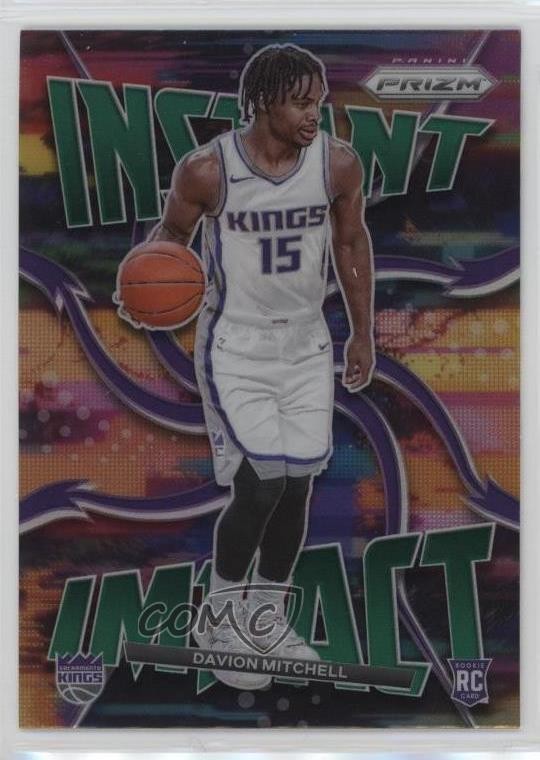 2021-22 Panini Prizm Instant Impact Green Davion Mitchell #19 Rookie RC 10wc