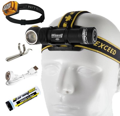 Armytek Wizard Pro v3 XHP50 (Warm) Silver Headlamp 2150 Lumens w/ NU31 Triple Ou