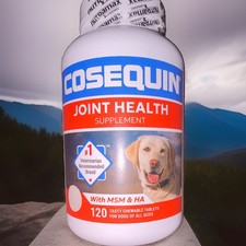 Cosequin Joint Health Chewable Tablets w/ MSM HA Adult Dogs 120 Count