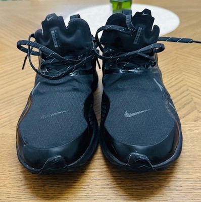 NIKE MEN'S AIR ZOOM PEGASUS 37 RUN SHIELD SNEAKERS Black CQ7935 Size 8 USED