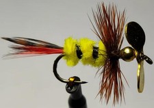 Pistol Pete Trout/Panfish #10 Bleeding Bee Spinner Fly 2-Pack