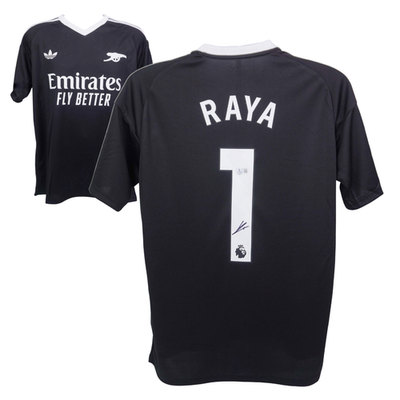 David Raya Signed Arsenal Goalkeeper Soccer Jersey #1 with Beckett