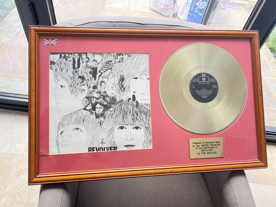 24kt gold plated vinyl The Beatles Revolver - Image 1 of 1