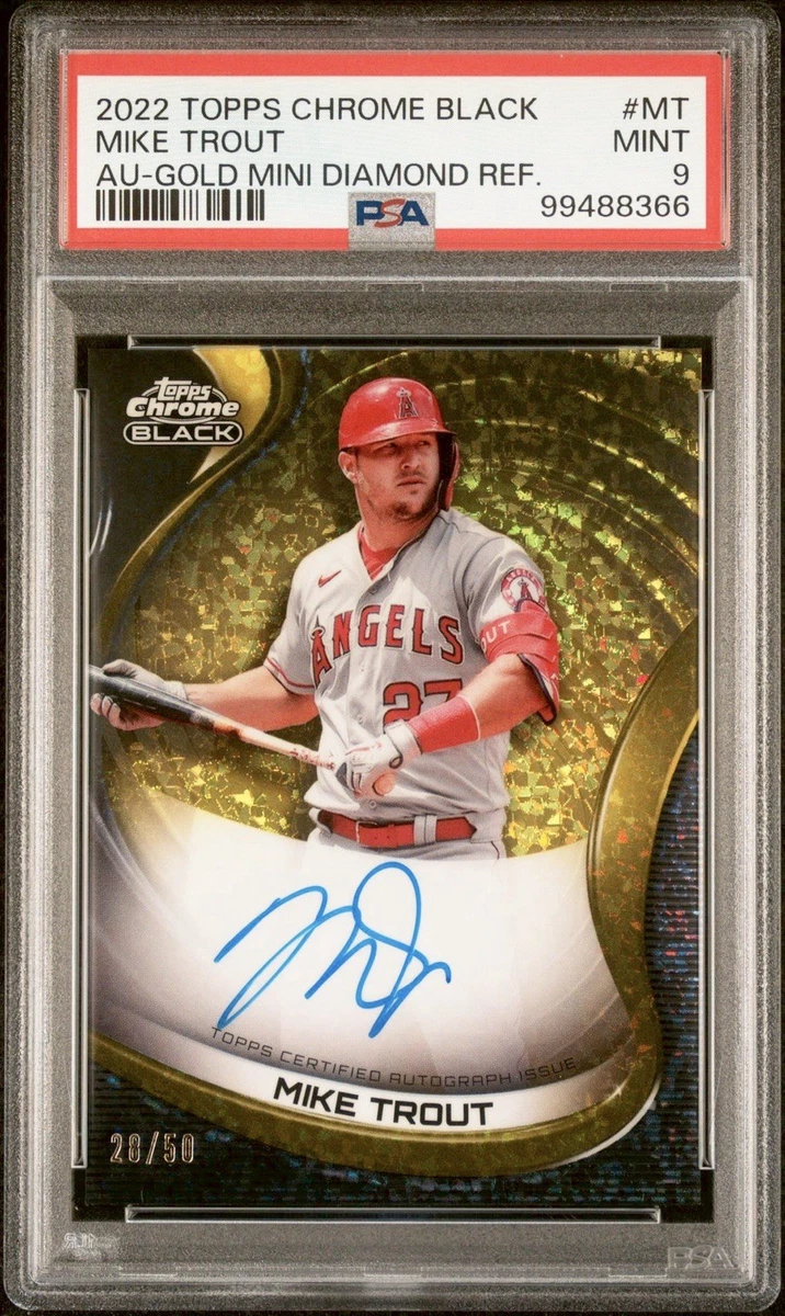 Topps Mike Trout Autographed Baseball Sports Trading Cards for