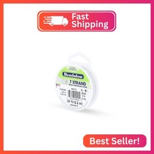 Beadalon 7-Strand Stainless Steel Beading Wire, .015 in / 0.38 mm - White