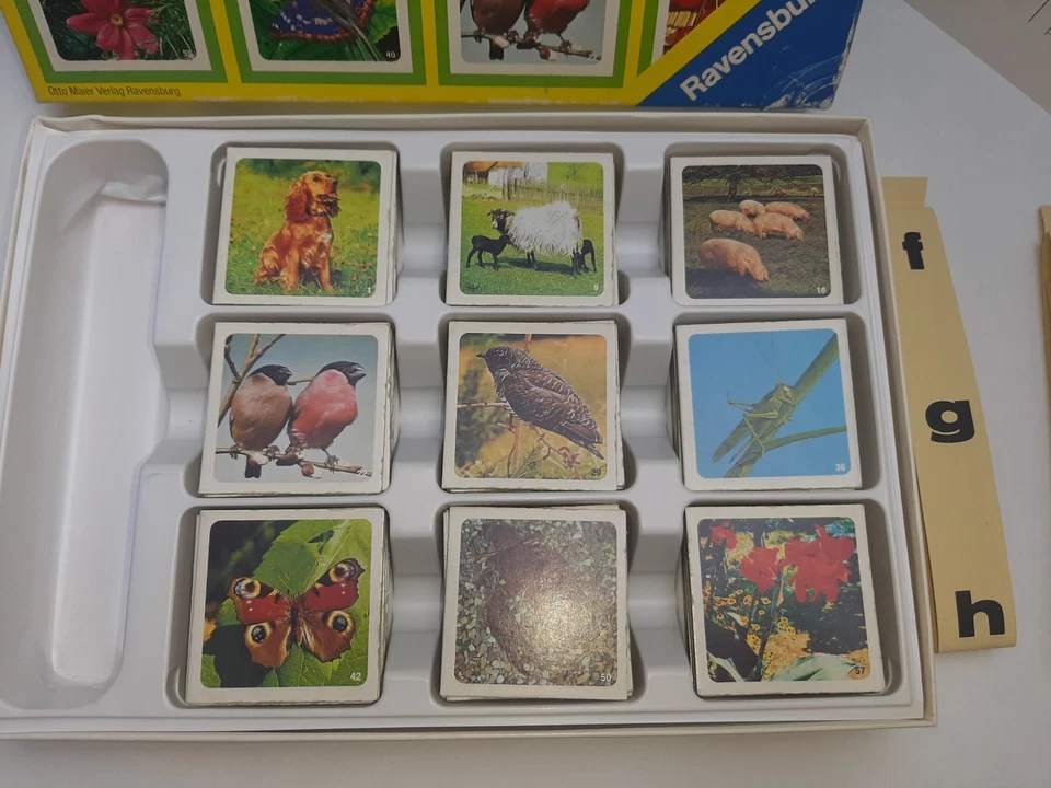 Kaum bespielt + sauber: natur memory Ravensburger Spiele 1974 Rarität TOP - Bild 4 von 4