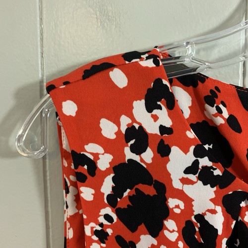 Calvin Klein Red Multi Floral Sleeveless Career Casual Stretch Tank Top L - Picture 4 of 9