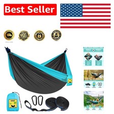 Durable 210T Parachute Camping Hammock with Tree Straps - 2 Person Comfort