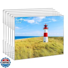 Ludery 4x6 Acrylic Picture Frames Set of 6, Clear Photo Frame for