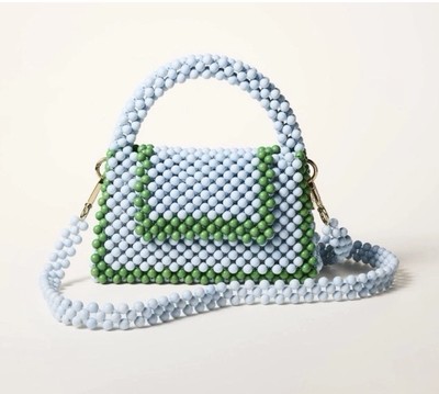 Kate Spade x Target Limited Edition Colorblock Beaded Crossbody Bag Blue Green