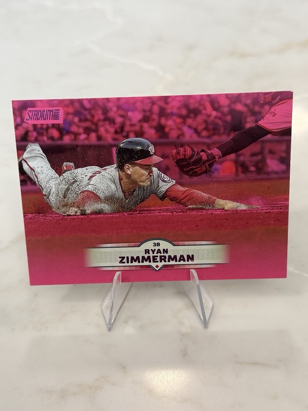 2025 Topps Stadium Club Ryan Zimmerman Pink #101 Nationals