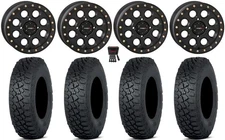 System 3 SB-7 14" Wheels Bk (4+3) 28" Tenacity XNR Tires Polaris RZR Turbo S/RS1