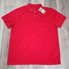 Nike Polo Men's Large Red Victory Golf Short Sleeve New