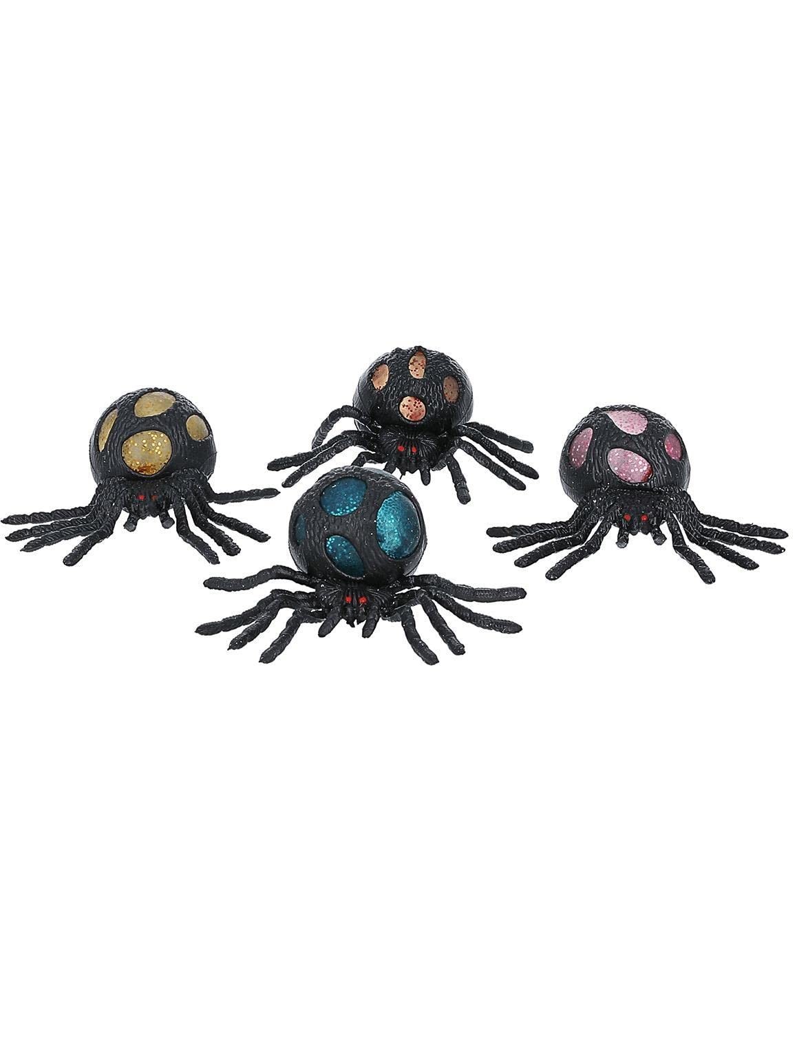 Smiffys 53320 Мягкие эластичные блестки-паучки, 12 шт., Унисекс для детей, Разноцветные