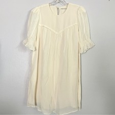 Reformation Cream Conrad Ruffle Babydoll Mini Dress - 2