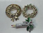 Colorful Rhinestone Enamel Mixed Variety Christmas Brooch Lot, 57.6g — photo 1