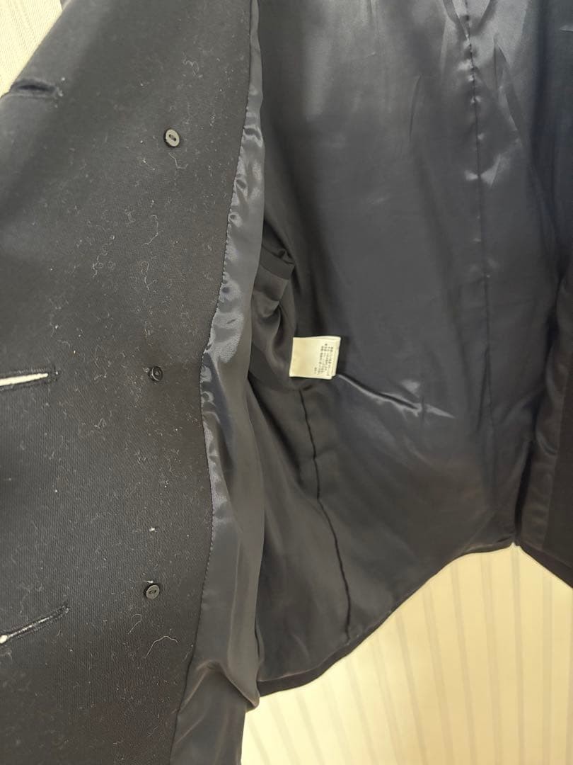 BURBERRY BLACK LABEL Navy Pea Coat Size L From Japan thumbnail 7