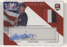 2015 Panini USA Baseball Jersey Signatures 49/49 Jasiah Dixon #6 Auto a8r
