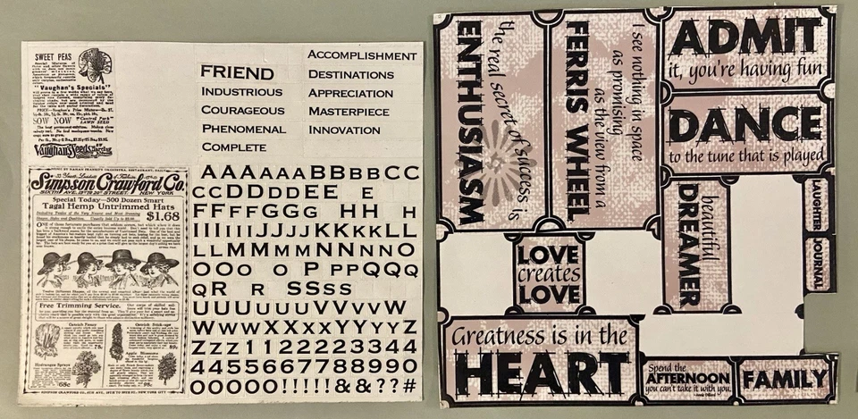 Lot of Words & Phrases Stickers! K & Company, Glass Appeals, Etc - Image 2 of 4