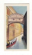 Bridge trade card 1958. Bridge of Sighs, Venice, Italy
