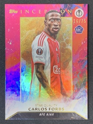 Carlos Forbs 2023-24 Topps Inception UCL Star Quality Pink RC /75 #73