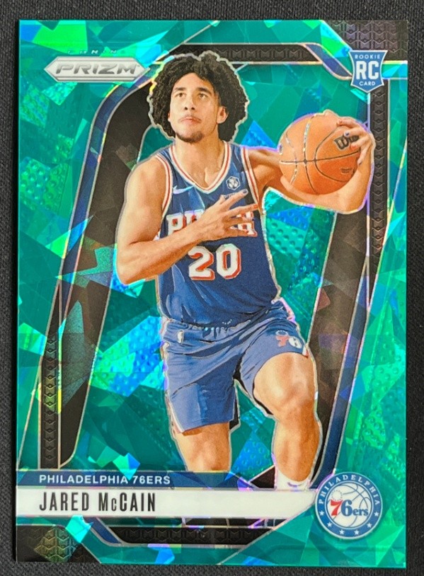 Jared McCain 2024-25 Panini Prizm RC Teal Ice /225 #222