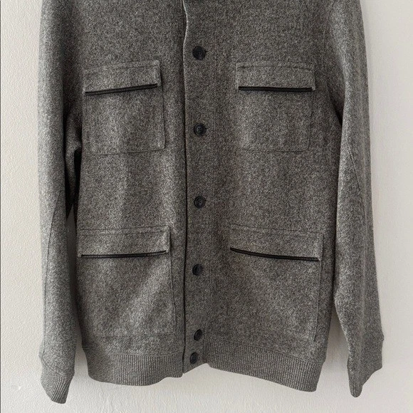 Cárdigan Suéter Calvin Klein Para Hombre Grande Estilo Militar Algodón Suave Clásico Foto 4 de 4