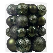 Christmas Ball Ornaments - 30pcs Shatterproof Christmas Ornaments Dark Green
