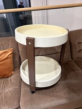 Vintage Bar Cart/trolley, on wheels, 1970s retro plastic two teir