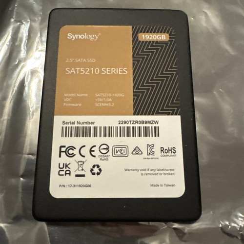 Synology SAT5210 1,92TB SATA III Interne SSD (SAT5210-1920G) Enterprise SSD
