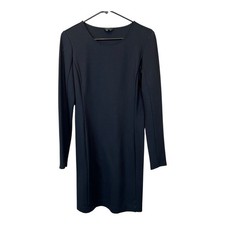 Theory Little Black Dress 6 Cocktail Career Preppy Twee Classic LBD Long Sleeve 
