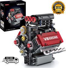 V8 Engine Building Set,V8 Engine Model kit That Run,Build Your Own STEM Mini V8
