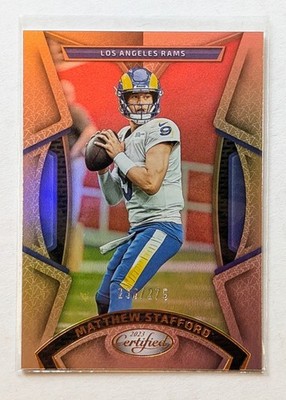 2023 Panini Certified Matthew Stafford Bronze /275 #35 Los Angeles Rams